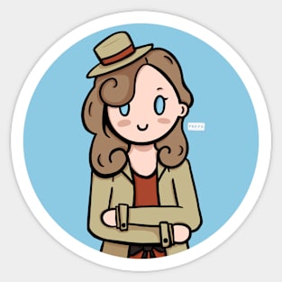 Katrielle Layton (Chibi Version) Sticker